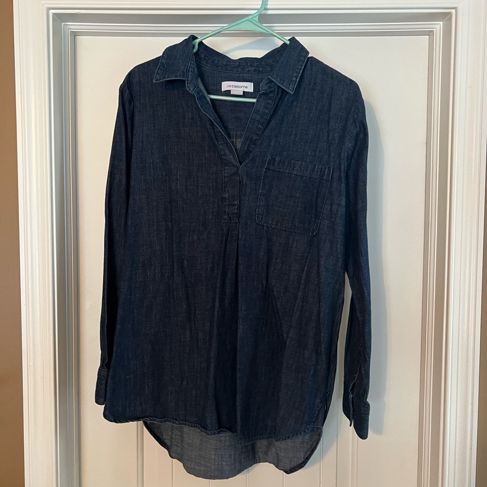 Liz Claiborne Indigo Denim Top